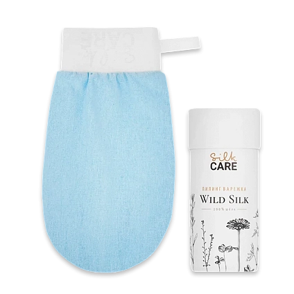 Варежка для пилинга, шёлковая,  SILKCARE Wild Silk